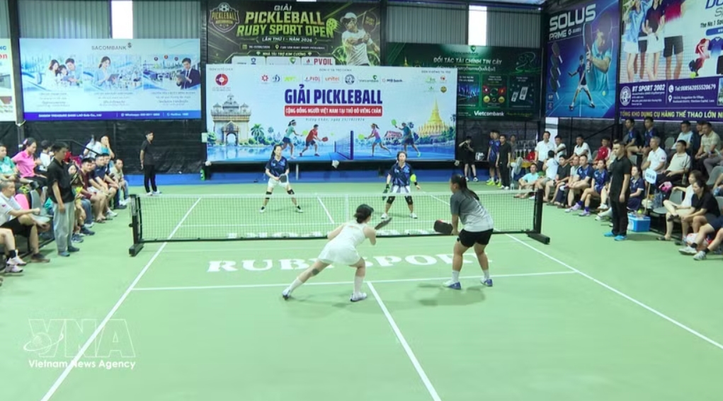 vietnamese community in laos holds pickleball tournament to promote solidarity picture 1