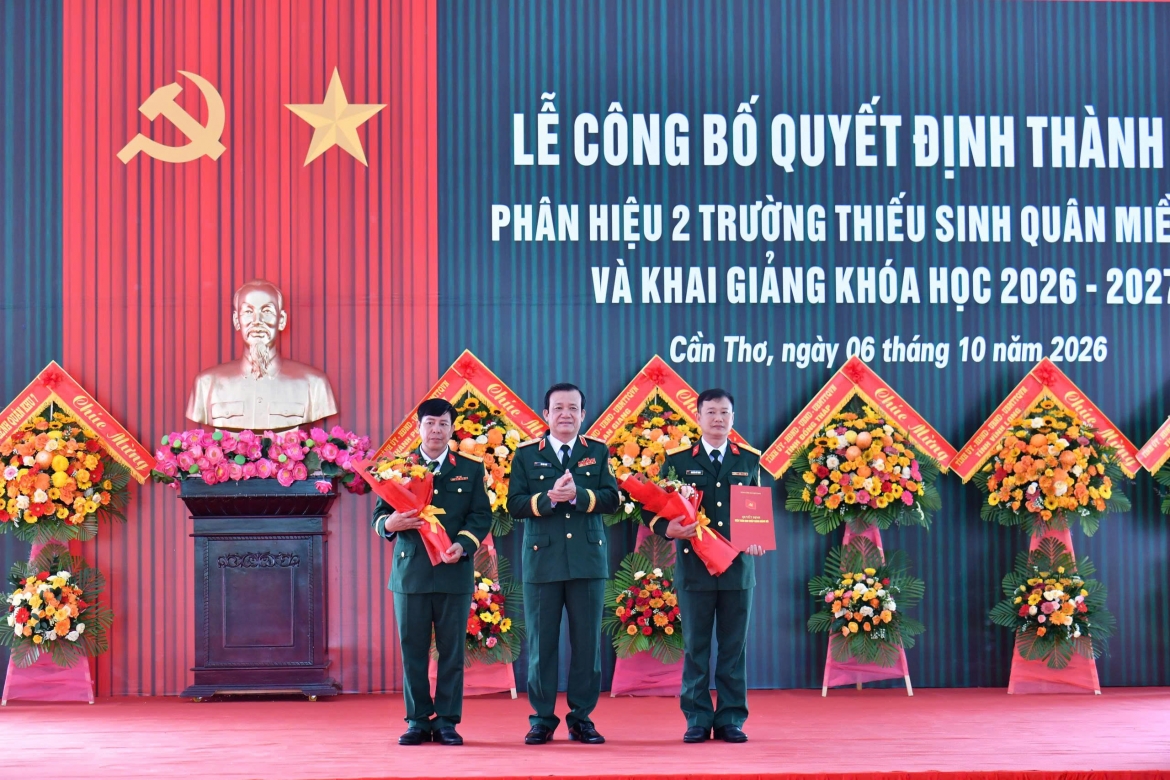 cong bo quyet dinh thanh lap phan hieu 2, truong thieu sinh quan mien nam hinh anh 1