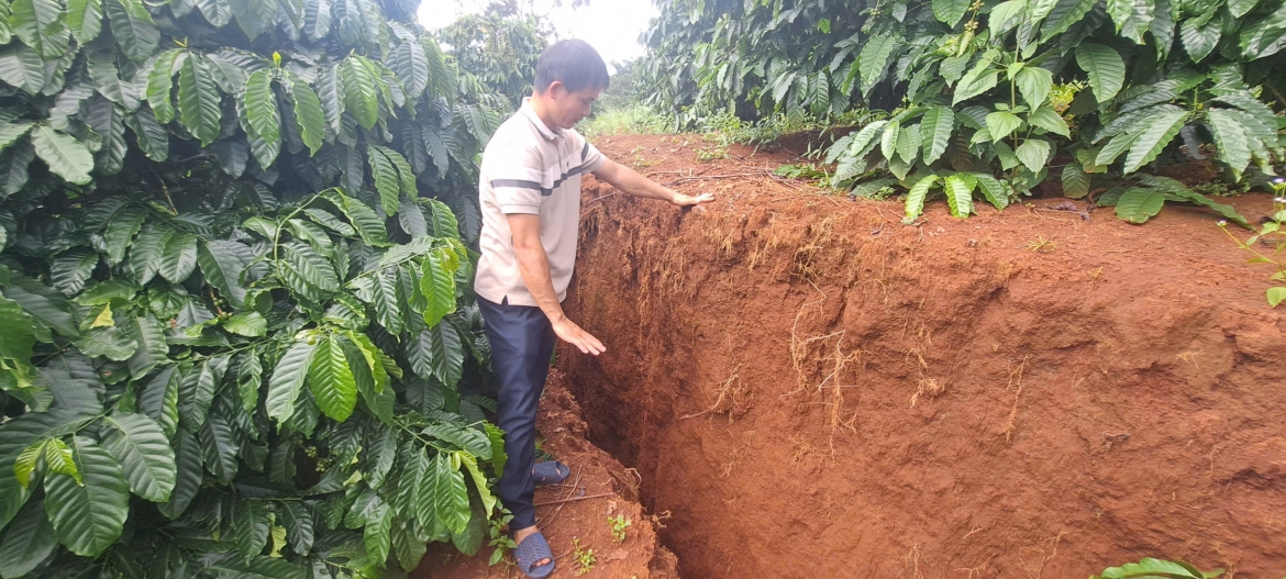 Sạt lở đất tiếp tục xảy ra ở Gia Lai, người dân lo mất đất sản xuất