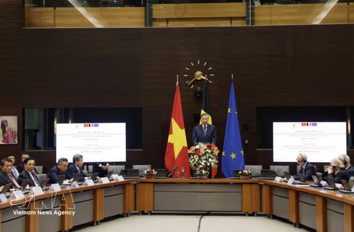 top vietnamese leader s policy speech at egmont institute of belgium picture 1