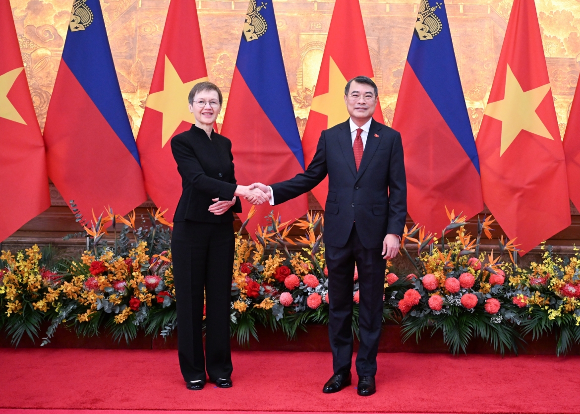 thu tuong le minh hung hoi dam voi thu tuong leichtenstein brigitte haas hinh anh 1