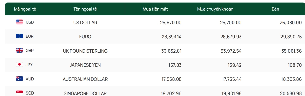 ty gia usd hom nay 17 10 ty gia trung tam on dinh o muc 25.637 dong usd hinh anh 2
