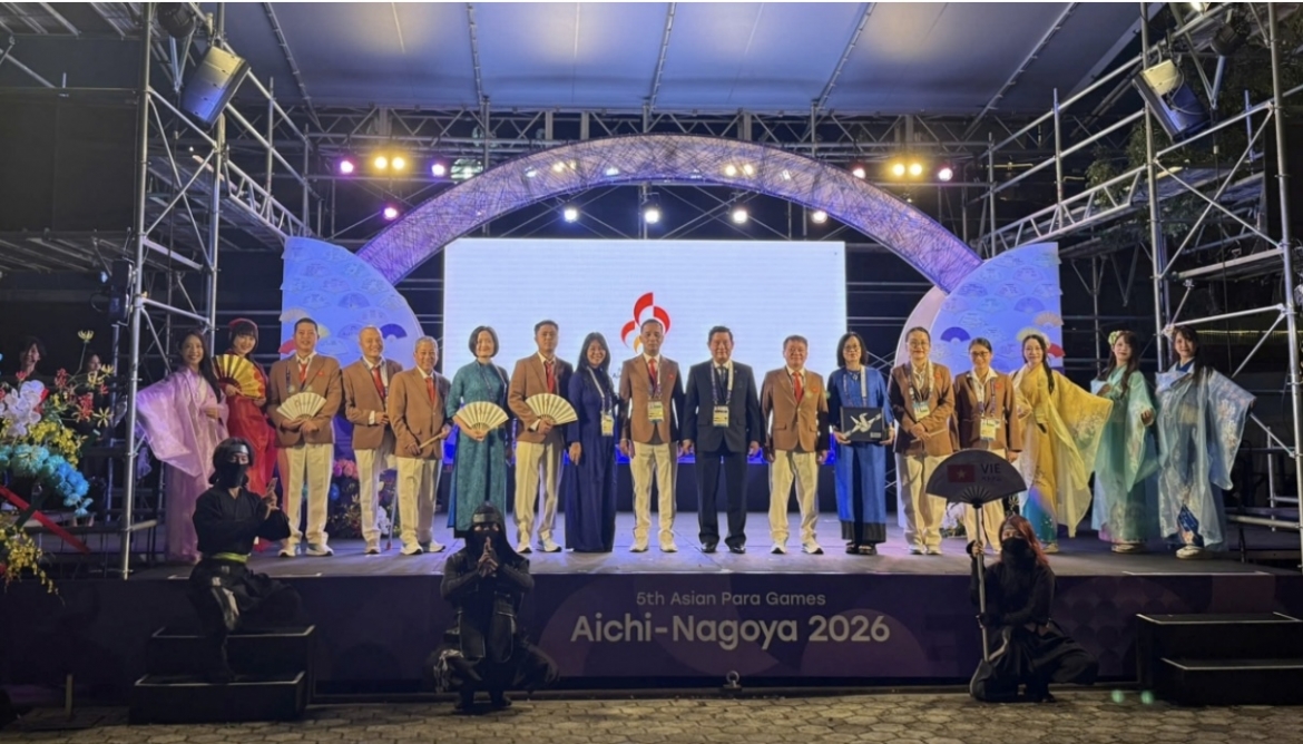 2026 asian para games vietnamese national flag flies in nagoya picture 2