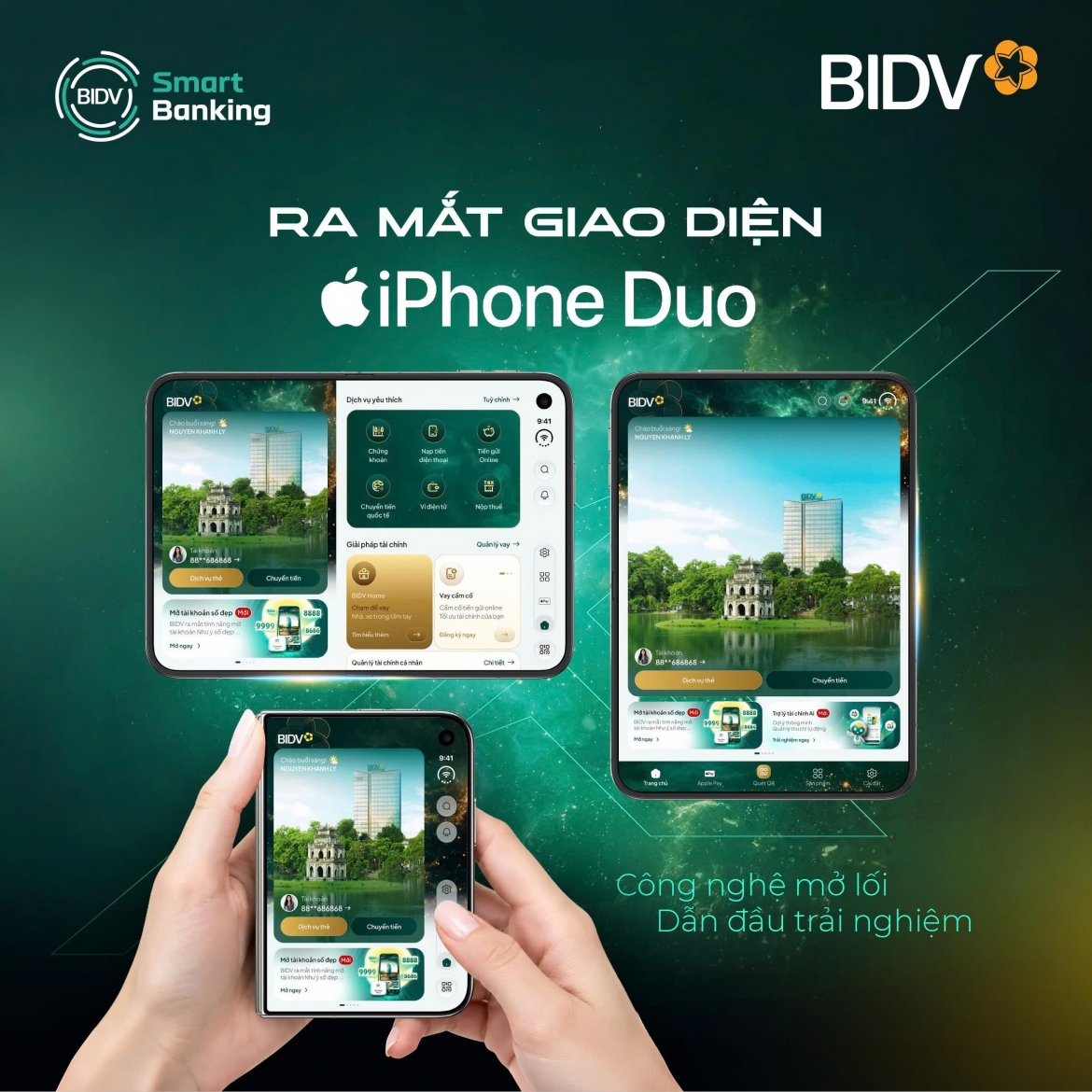 bidv smartbanking tien phong thiet ke giao dien rieng cho iphone duo hinh anh 1