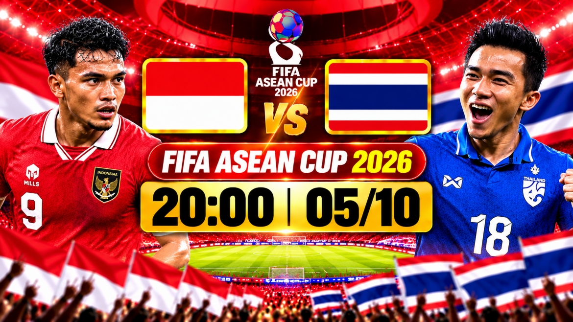 Xem trực tiếp Indonesia vs Thái Lan FIFA ASEAN Cup 2026 hôm nay 5/10 ở đâu?