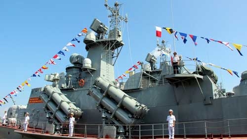 Two modern missile ships in photos