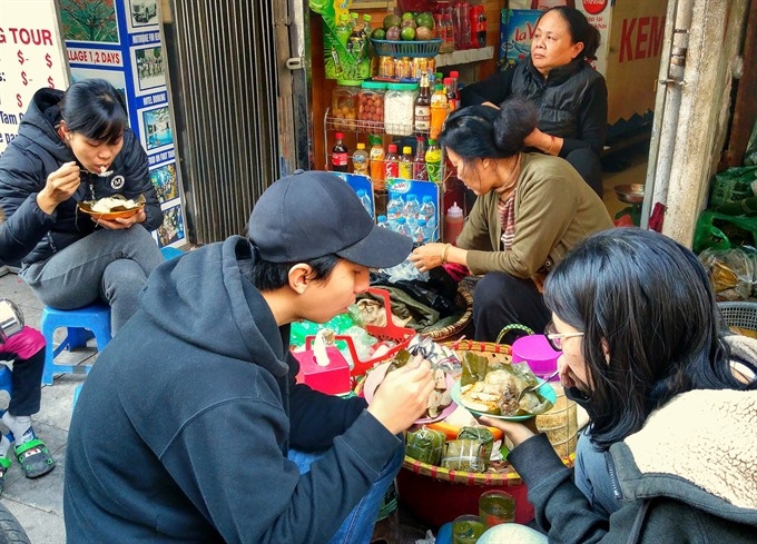 When it gets cold in Hanoi, banh gio cravings arise