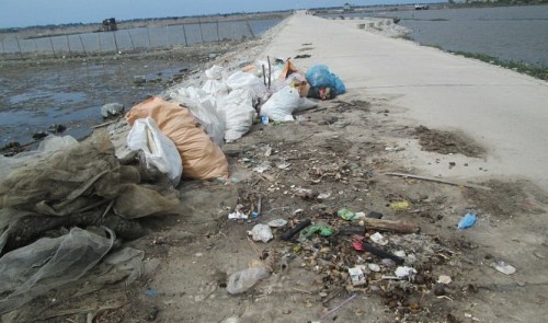 Vietnam’s Chuon Marsh flooded with trash