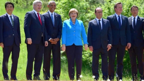 G7 leaders urge tough line on Russia at Alpine summit