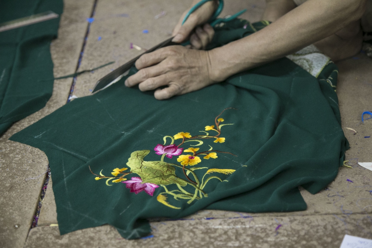 Outside Hanoi, a village of dressmakers