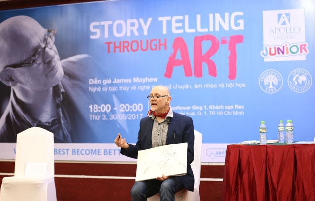 Famed storyteller meets Vietnamese English learners