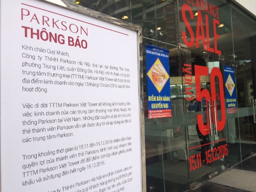 Malaysia's Parkson to shut down another shopping center in Vietnam