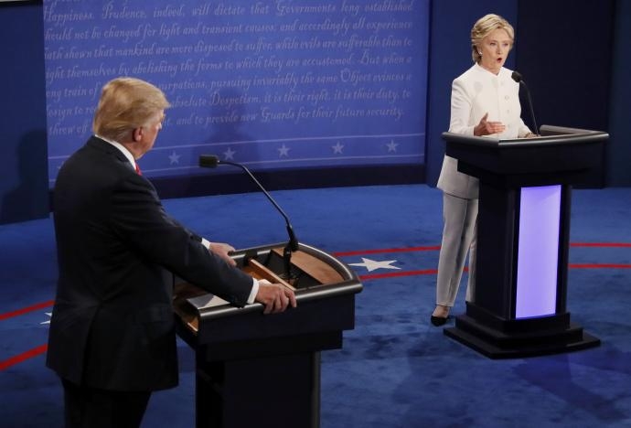 Trump, Clinton face off one last time before Nov. 8