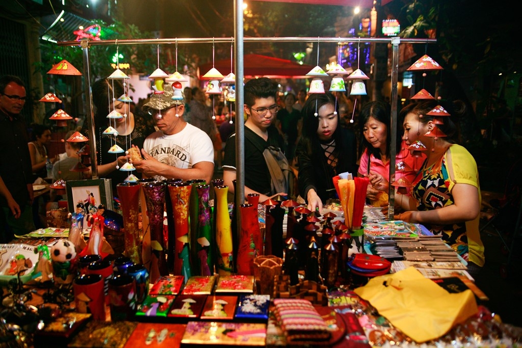 Ta Hien street, famous for foreign tourists