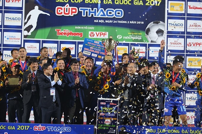 Quang Nam take National Super Cup trophy