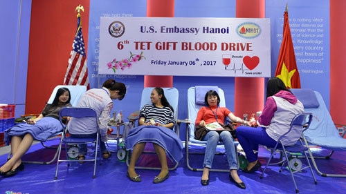 US Embassy hosts 6th annual TET blood drive in Hanoi