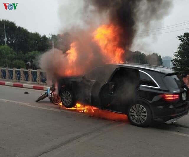 In photos: One killed in vehicle fire after road traffic accident