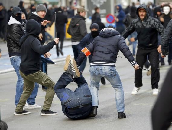 Belgian police break up street protests