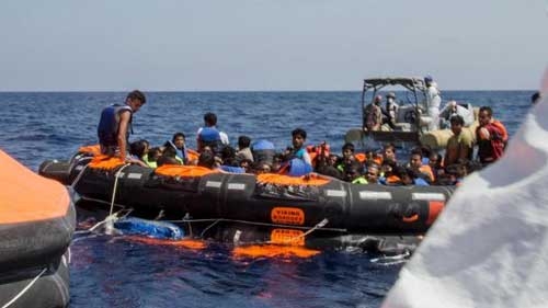 Migrant boat capsizes in Mediterranean, at least 25 dead