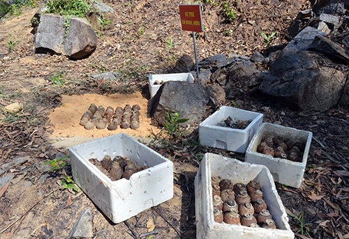 Experts blow up 130 US cluster bombs in central Vietnam