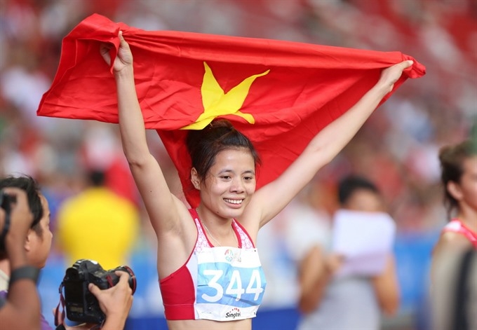 Huyen wins gold at Asian athletic event