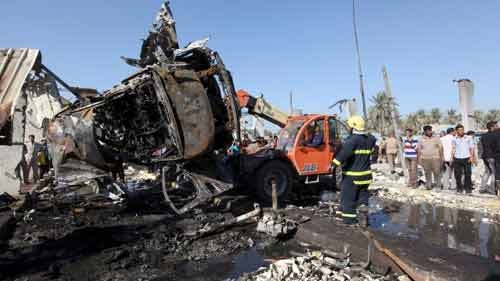 Islamic State truck bomb kills at least 60 people south of Baghdad