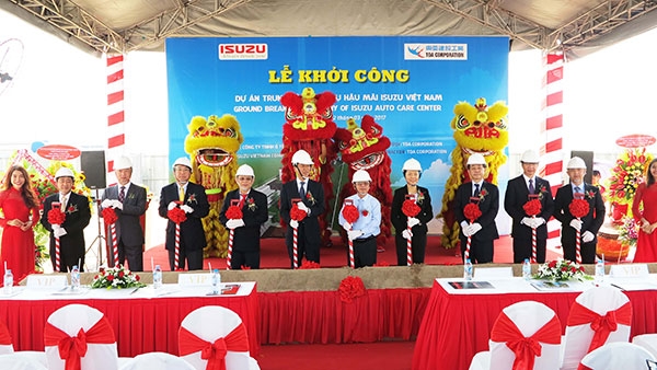 Isuzu Vietnam starts construction of after-sale service centre