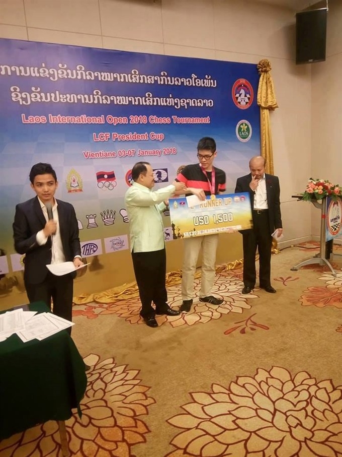 IM Minh grabs silver at Lao chess tourney