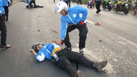 Motorcycle escort dies while on duty in sport event in Vietnam