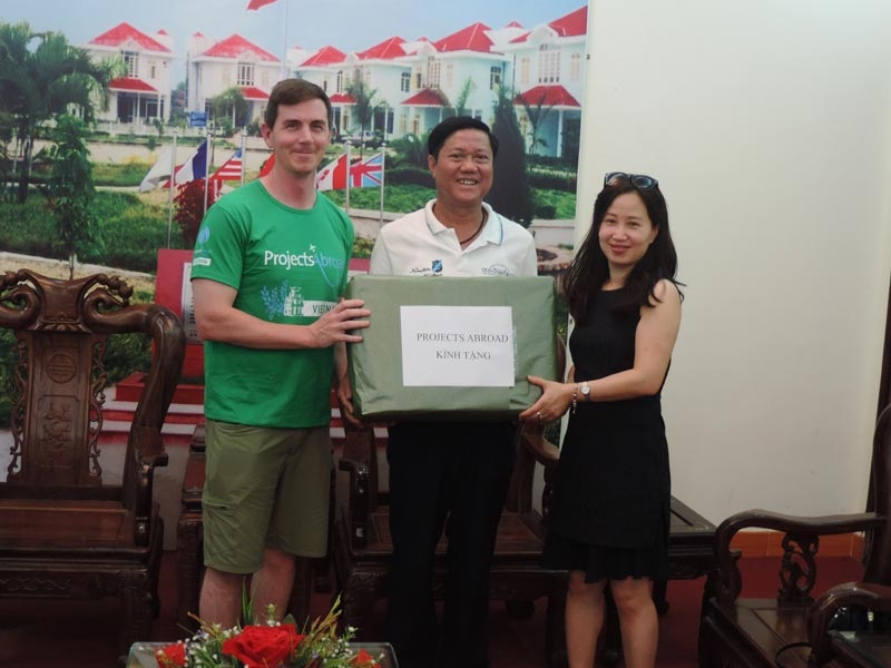 Australian fundraisers donated shower chairs for children with disabilities