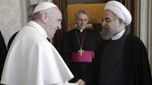 Pope asks Iran to work for Mideast peace, stop spread of terrorism