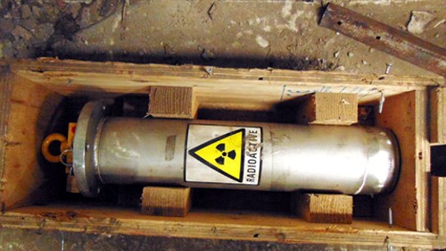 Container of radioactive material missing from steel mill