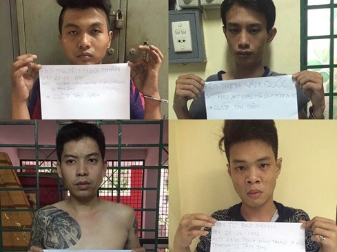 4 robbery suspects caught in HCM City from CCTV images