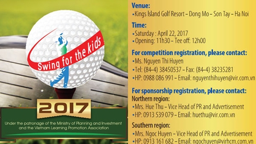 Swing for the Kids 2017 set for launching