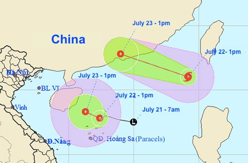 Another tropical depression and third storm of the year develop over East Sea