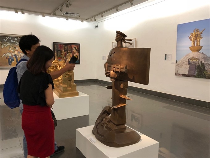 Prize winning works exhibited in Hanoi