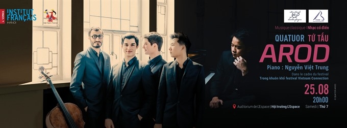 French quartet Arod to perform in Vietnam