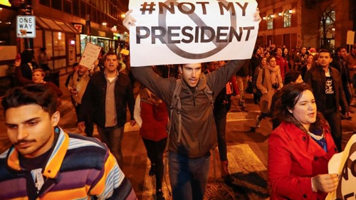 Protesters take to US streets over Trump victory