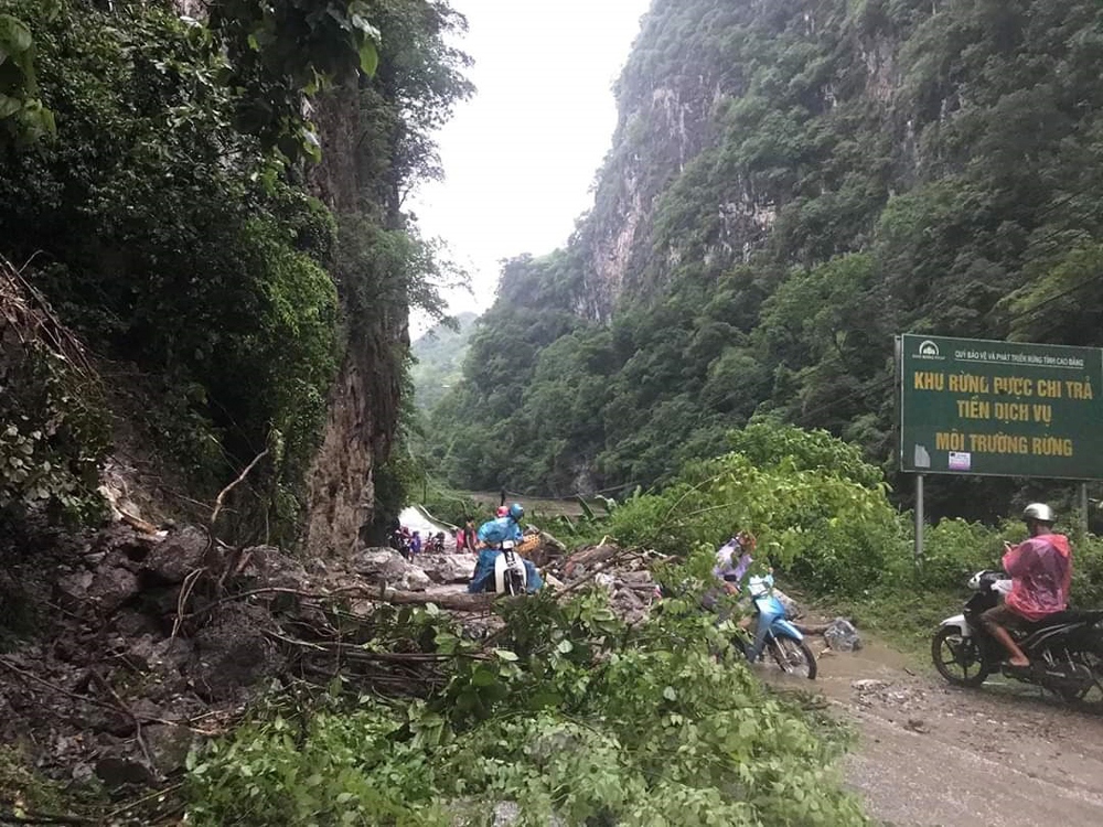 Mưa lớn sạt lở tại Cao Bằng làm 1 người chết, 1 người bị thương
