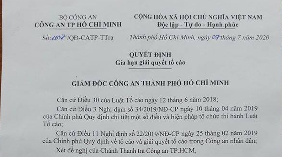 Gia hạn thời gian xử lý vụ CSGT bị tố cưỡng đoạt tiền người vi phạm