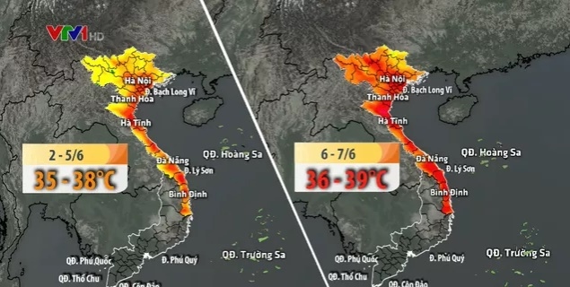 Trong tháng 6, Bắc Bộ có bao nhiêu đợt nắng nóng?