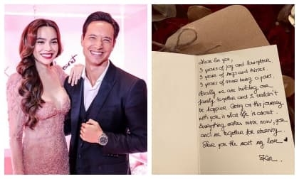 Chuyện showbiz: Hồ Ngọc Hà khoe thư tình “ngọt như mía lùi” của Kim Lý