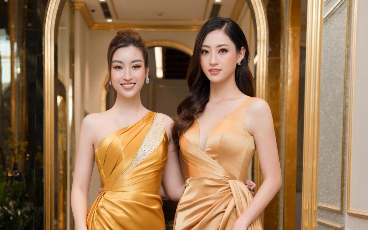 Hoa hậu Đỗ Mỹ Linh – Lương Thùy Linh diện cả “cây vàng” đi dự event