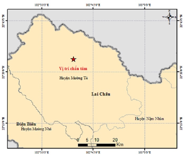 Động đất 4,9 độ richter tại Mường Tè, Lai Châu