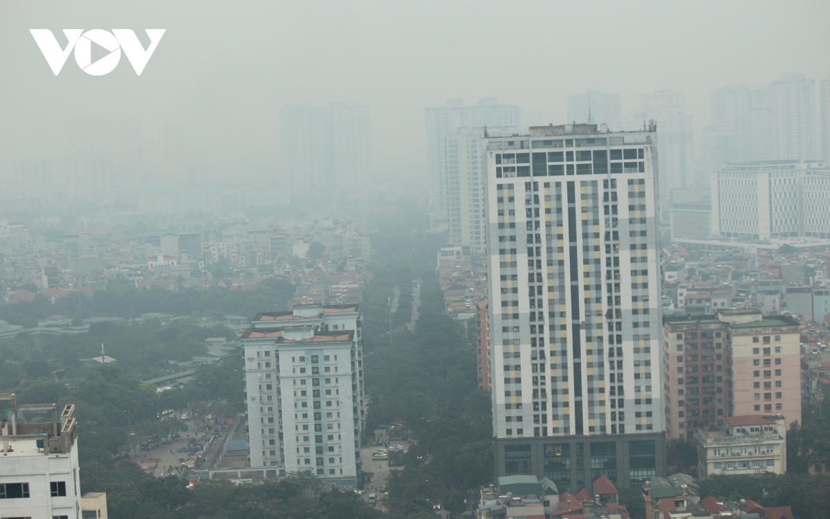 thanh pho ha noi mo mit vi o nhiem khong khi hinh anh 14