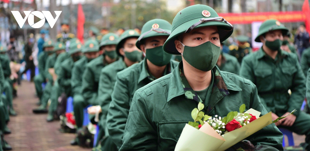 Young people happily join the army