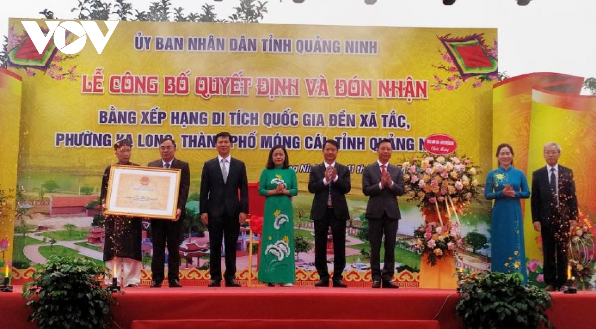  Den xa tac quang ninh don nhan bang xep hang di tich quoc gia hinh anh 2