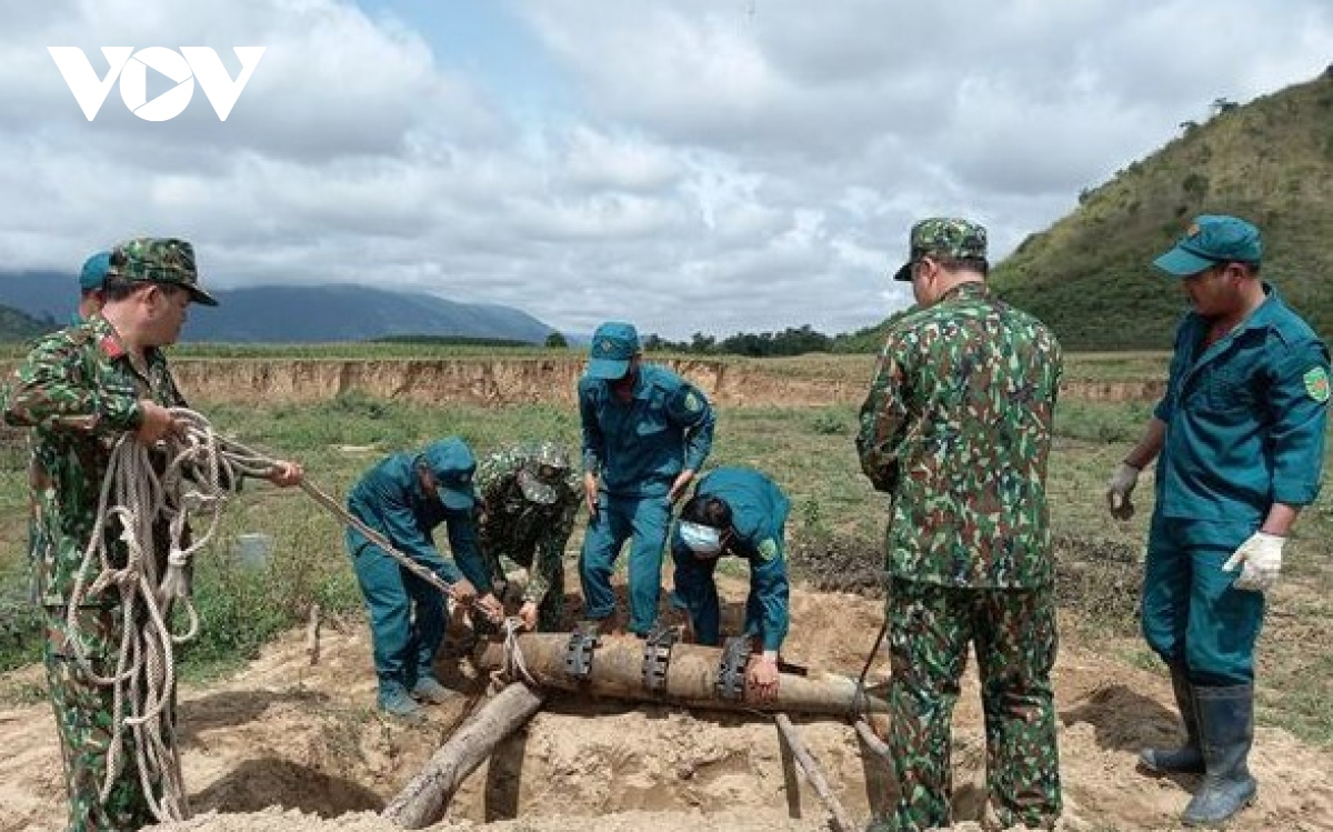 Đắk Lắk hủy nổ thành công quả bom nặng gần 1,2 tạ