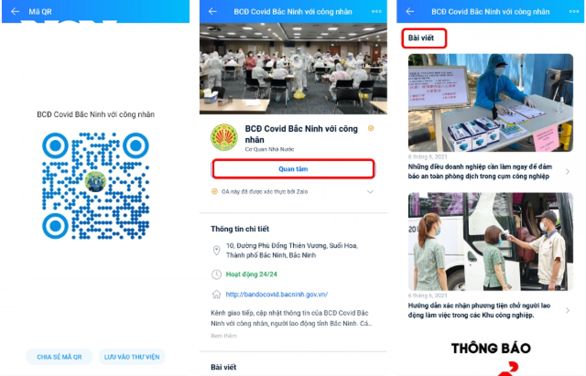 gan 13.000 cong nhan, nguoi lao dong tinh bac ninh theo doi thong tin chong dich qua zalo hinh anh 1