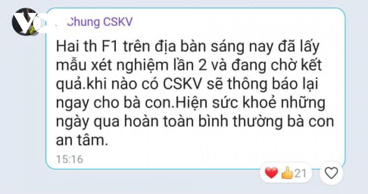 Tin nhắn chống dịch ở phường tôi